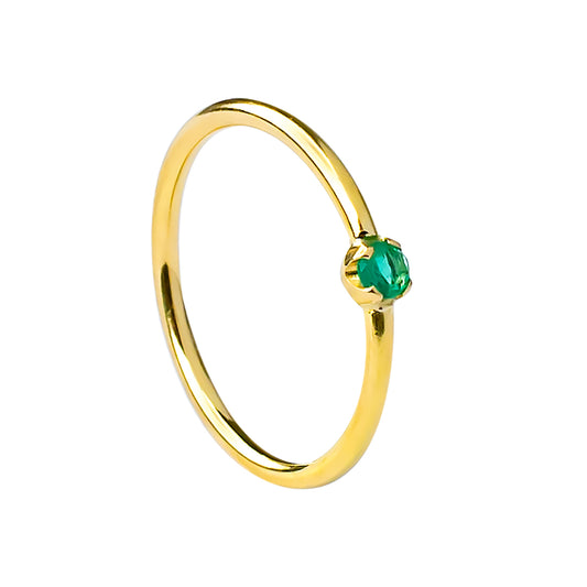 Anillo Sol con Esmeralda