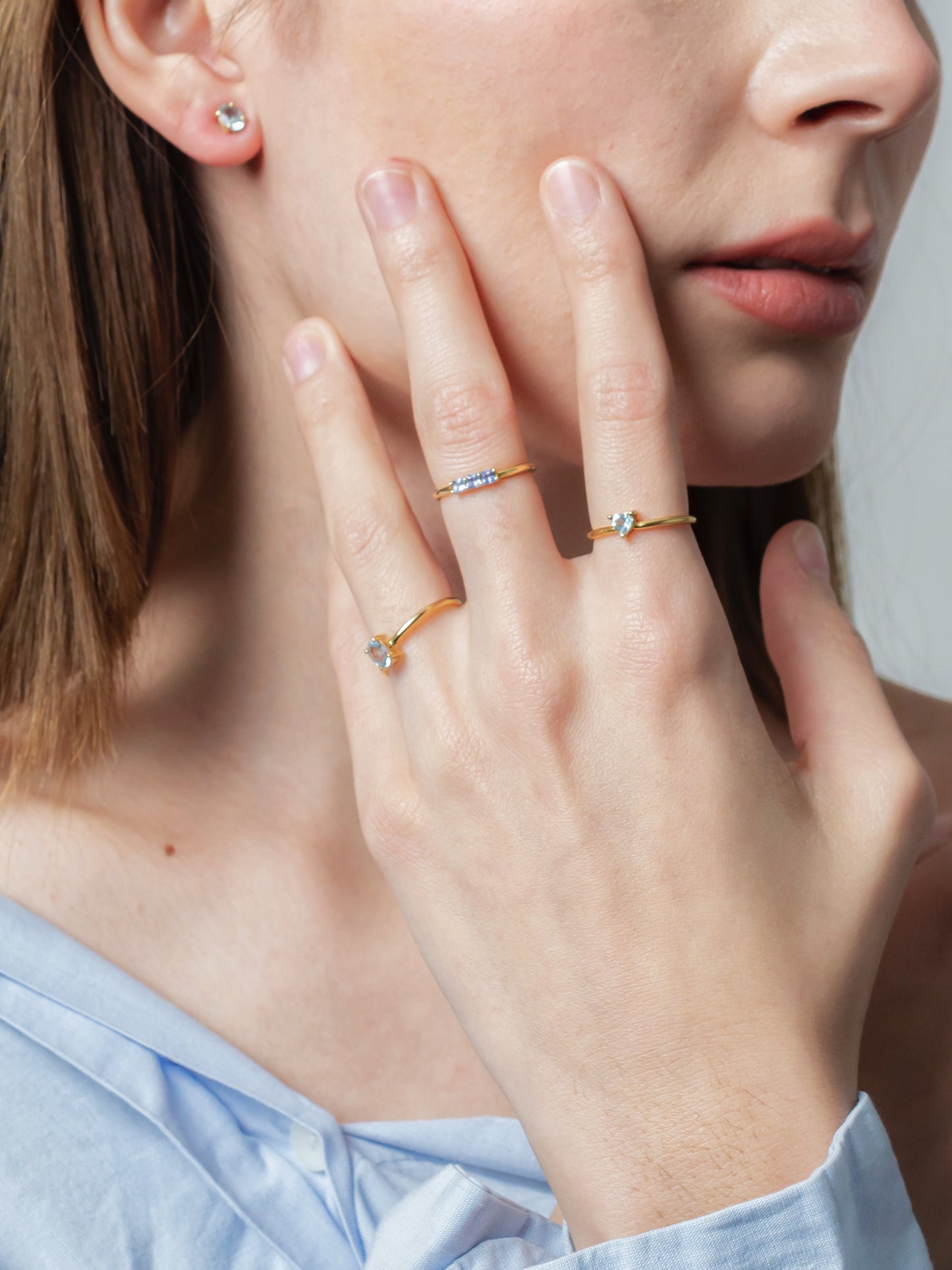 Anillo Corazón con Topacio