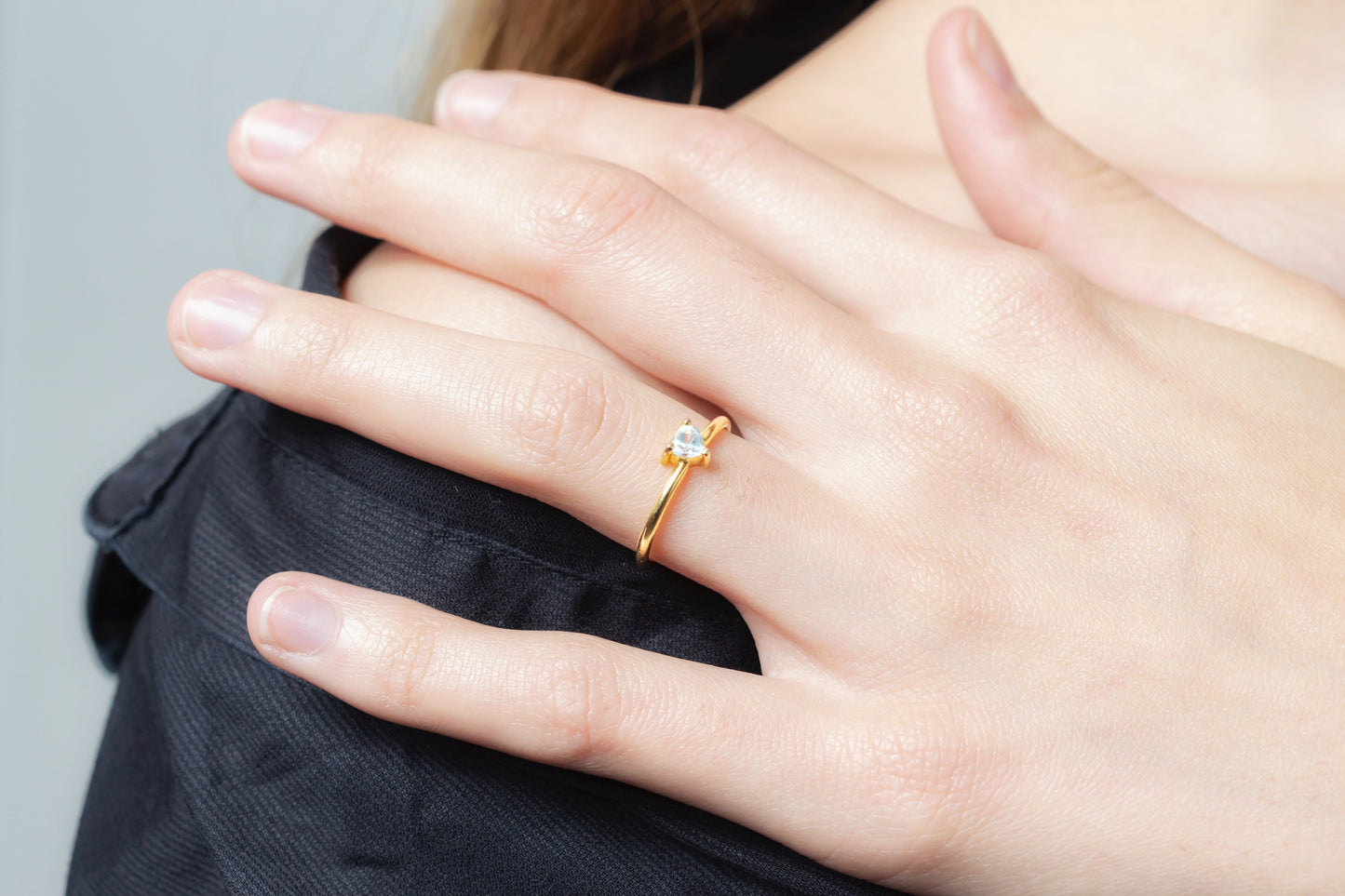 Anillo Corazón con Topacio