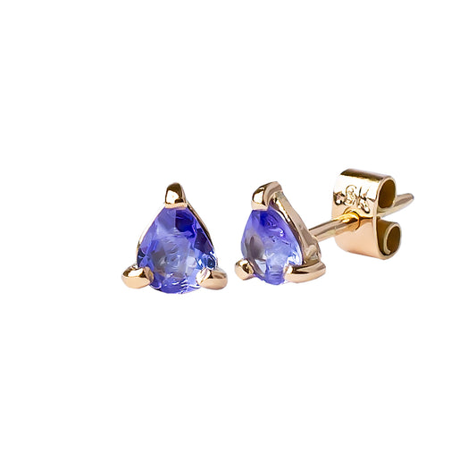 Broqueles Gota con Tanzanita